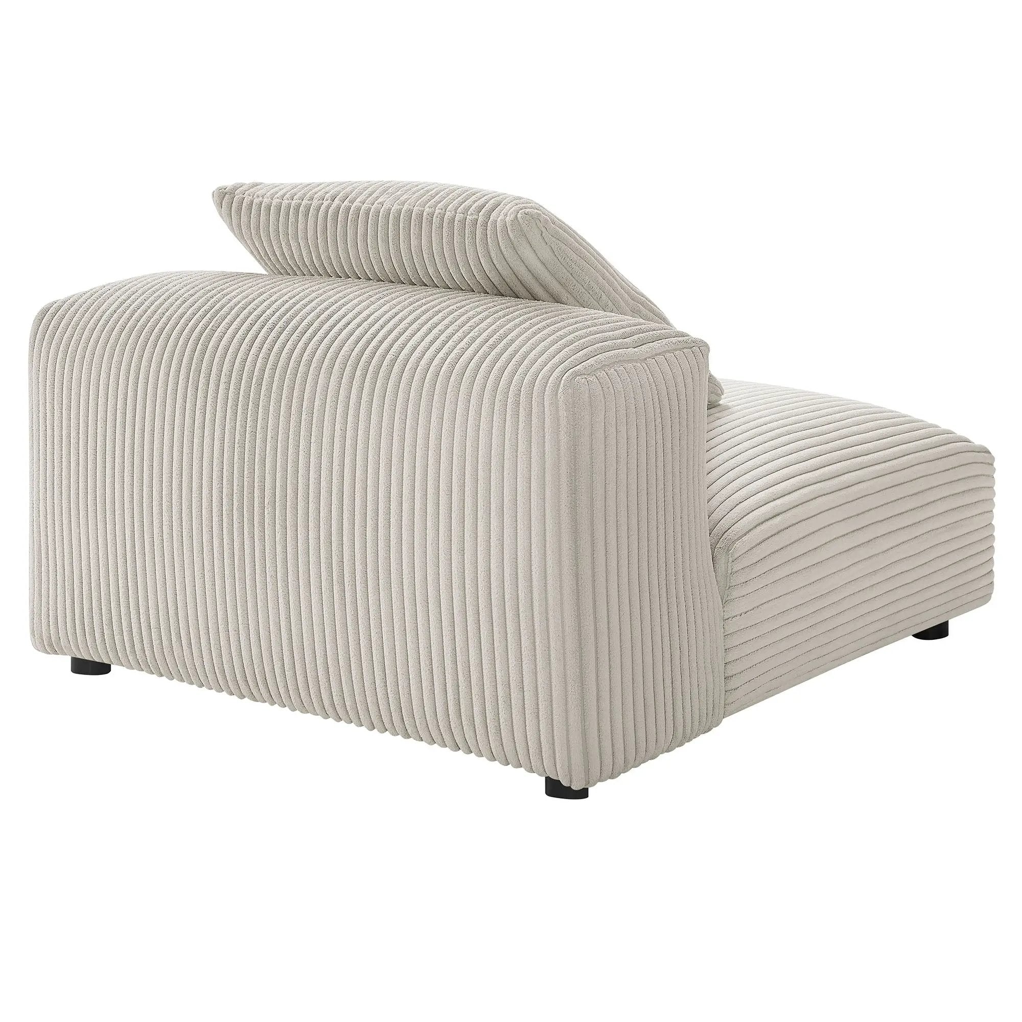 Solace Modular Corduroy Upholstered Armless Chair by HouseOfZazla