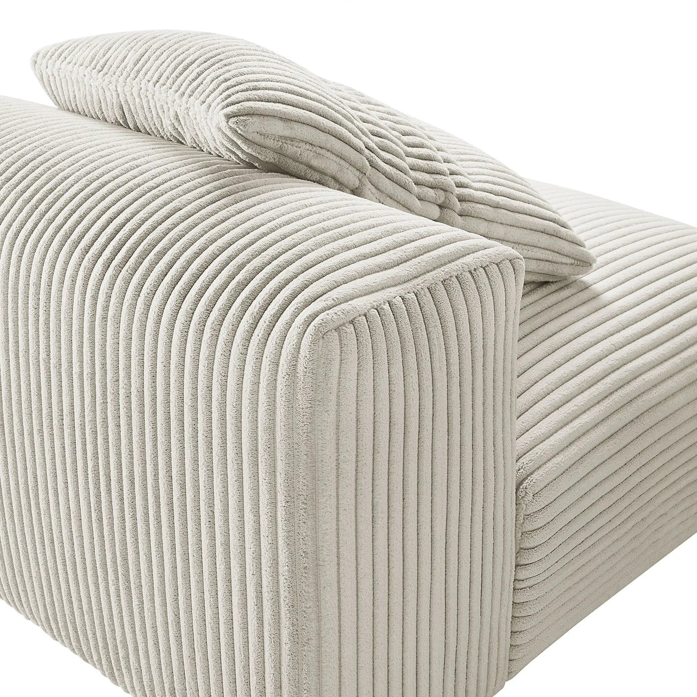 Solace Modular Corduroy Upholstered Armless Chair by HouseOfZazla