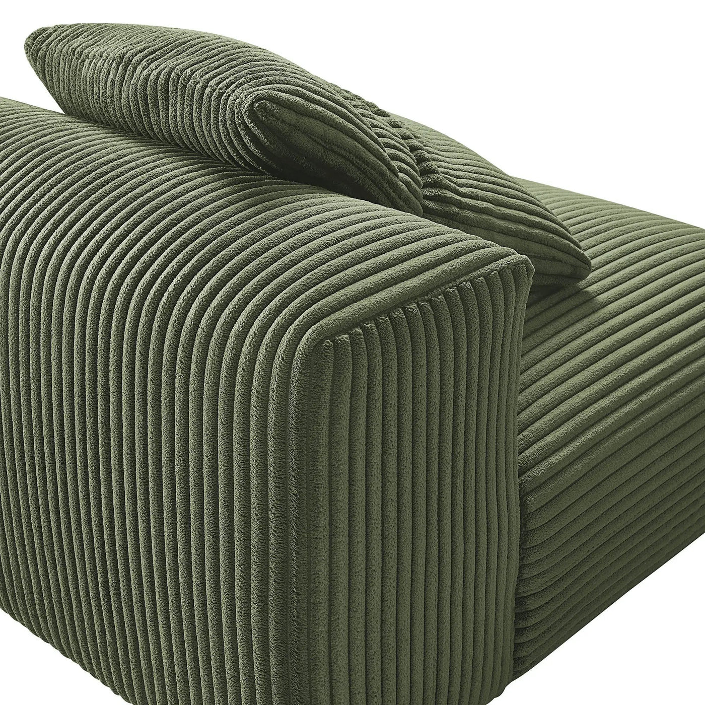 Solace Modular Corduroy Upholstered Armless Chair by HouseOfZazla
