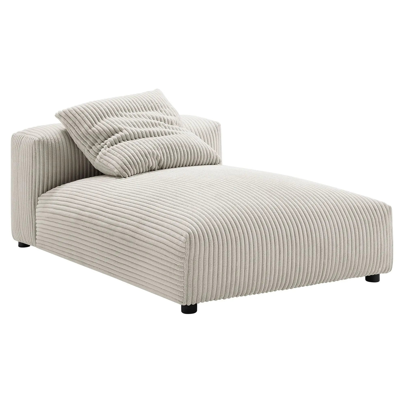Solace 2-Piece Modular Corduroy Upholstered Sectional Sofa with Chaise by HouseOfZazla