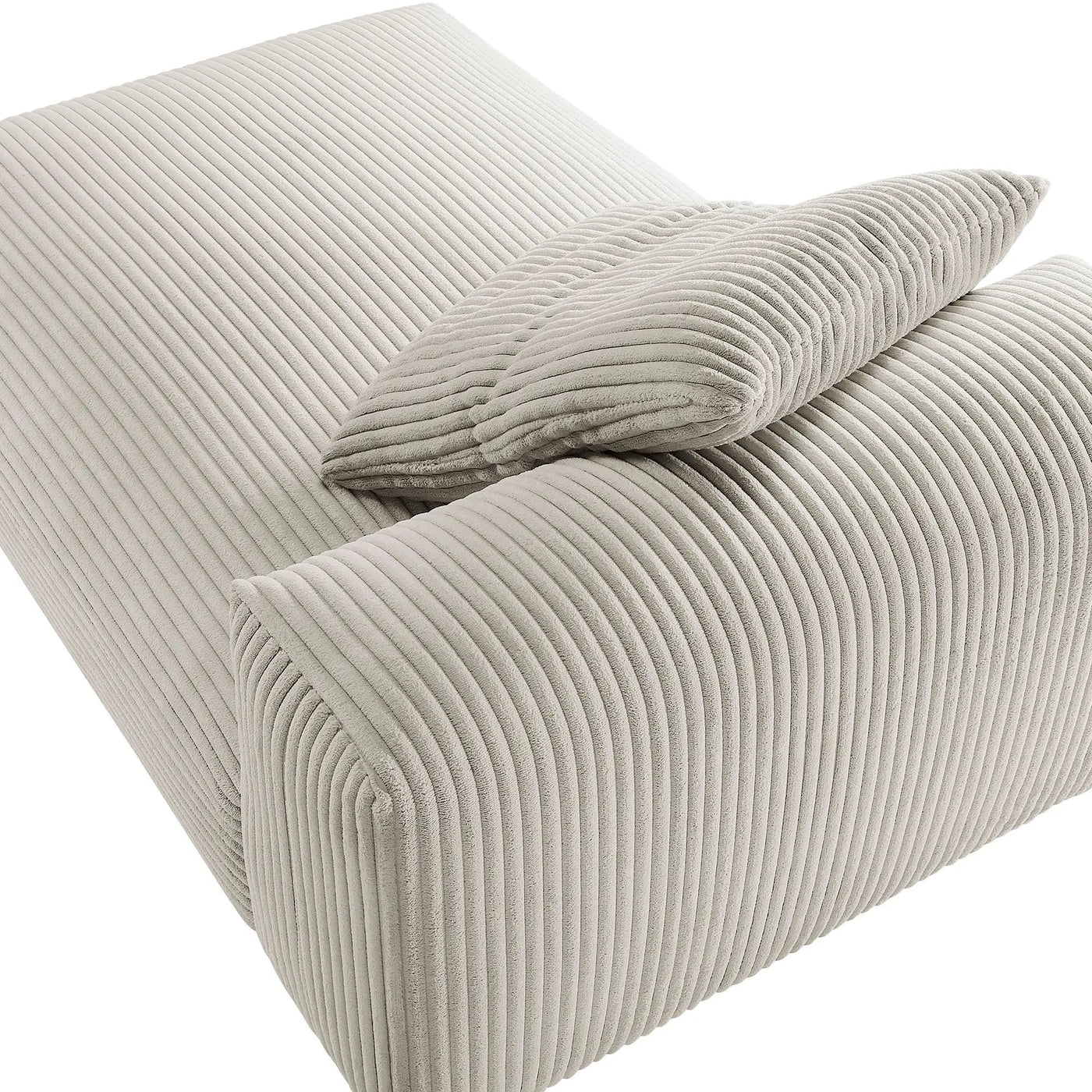 Solace Modular Corduroy Upholstered Armless Chaise Lounge by HouseOfZazla
