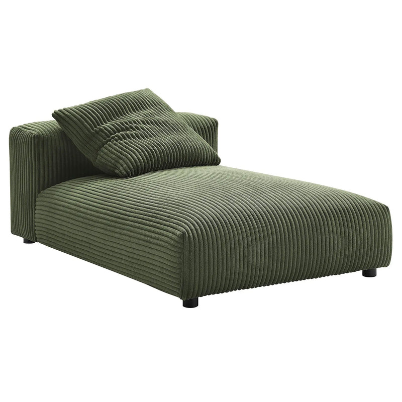 Solace 2-Piece Modular Corduroy Upholstered Sectional Sofa with Chaise by HouseOfZazla