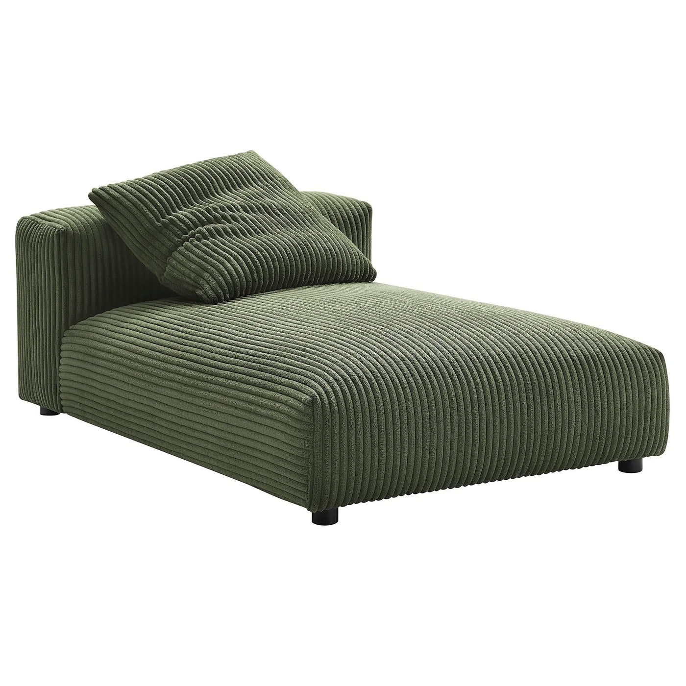 Solace Modular Corduroy Upholstered Armless Chaise Lounge by HouseOfZazla