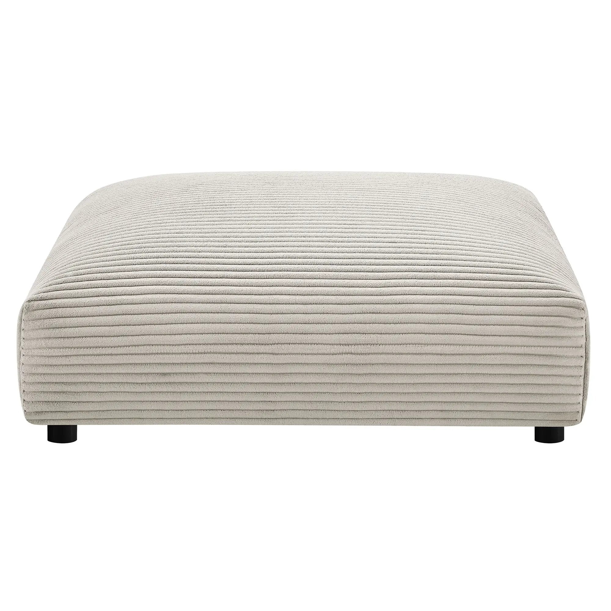Solace Modular Corduroy Upholstered Armless Chair and Ottoman Set by Modway by HouseOfZazla
