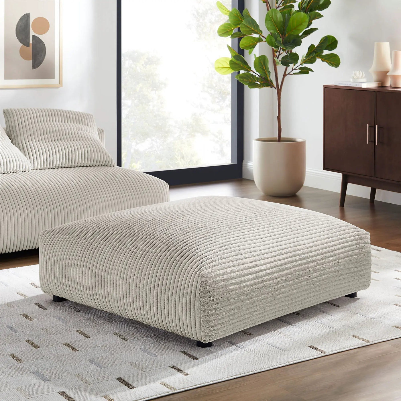Solace Modular Corduroy Upholstered Ottoman by Modway by HouseOfZazla