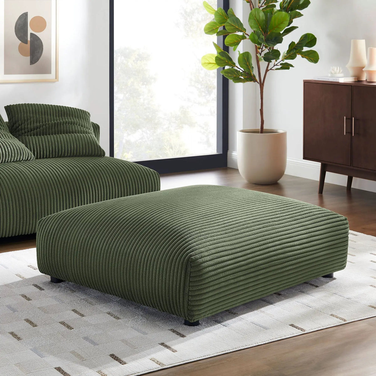 Solace Modular Corduroy Upholstered Ottoman by Modway by HouseOfZazla