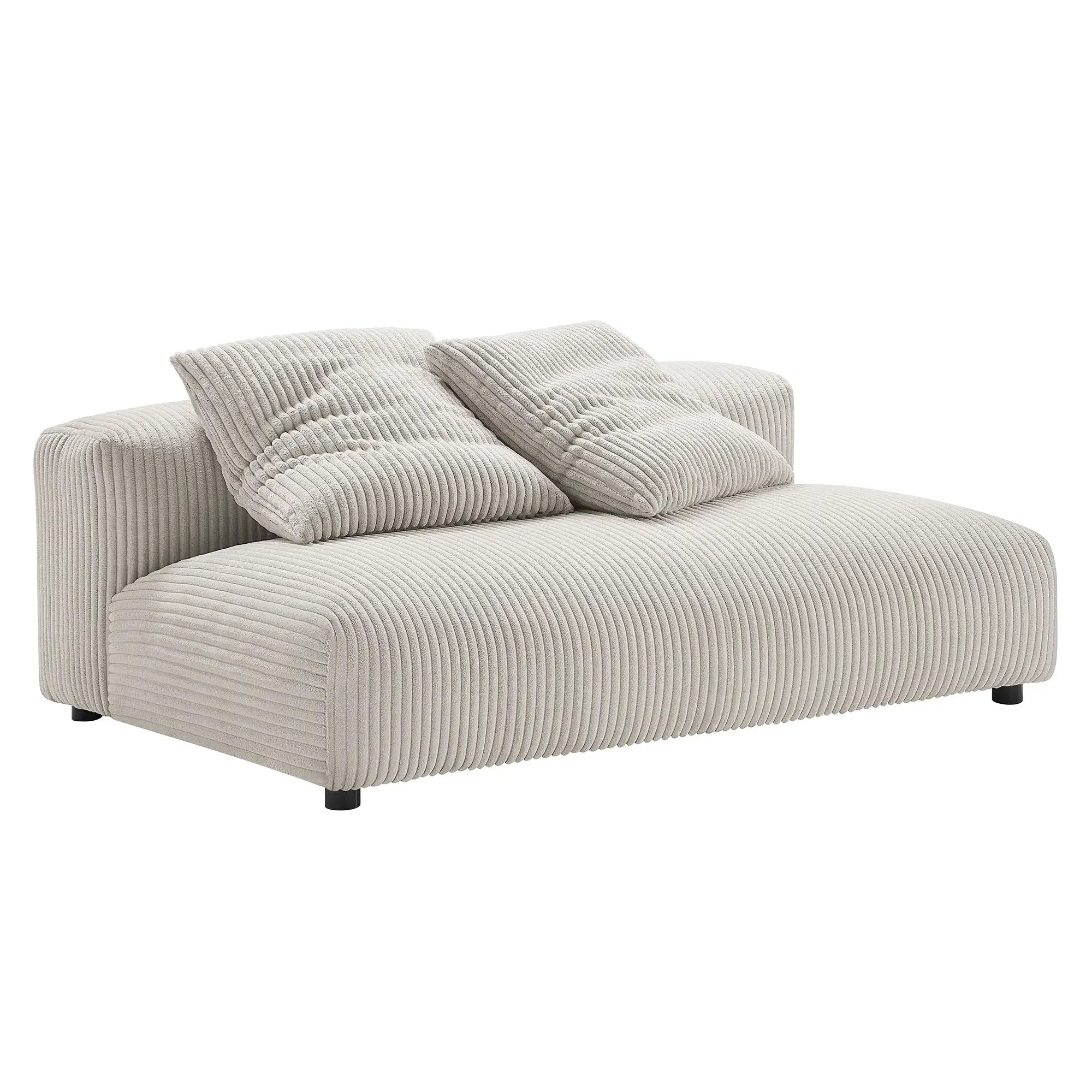 Solace Modular Corduroy Upholstered Armless Loveseat by Modway by HouseOfZazla