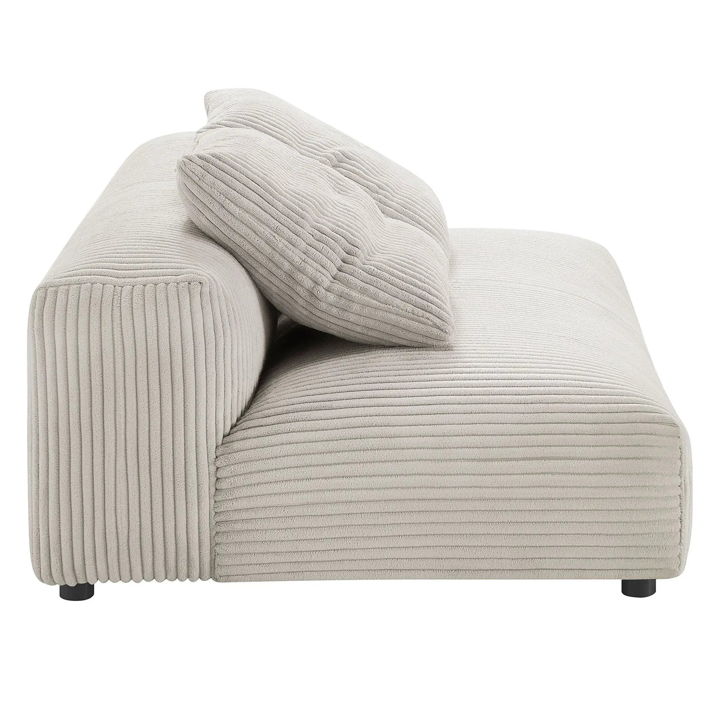Solace 2-Piece Modular Corduroy Upholstered Sectional Sofa with Chaise by HouseOfZazla