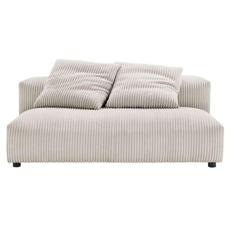 Solace Modular Corduroy Upholstered Armless Loveseat by Modway by HouseOfZazla