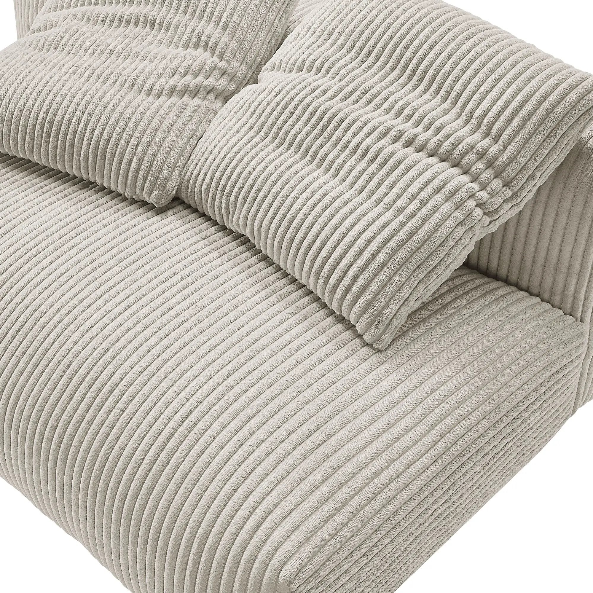 Solace Modular Corduroy Upholstered Armless Loveseat by Modway by HouseOfZazla