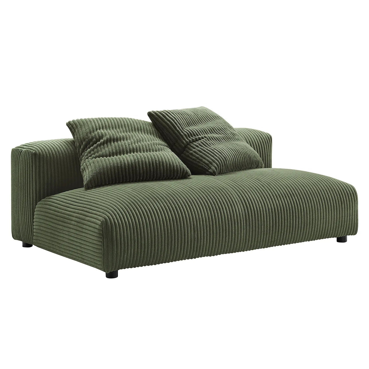 Solace 4-Piece Modular Corduroy Upholstered Sectional Sofa With Ottoman by HouseOfZazla