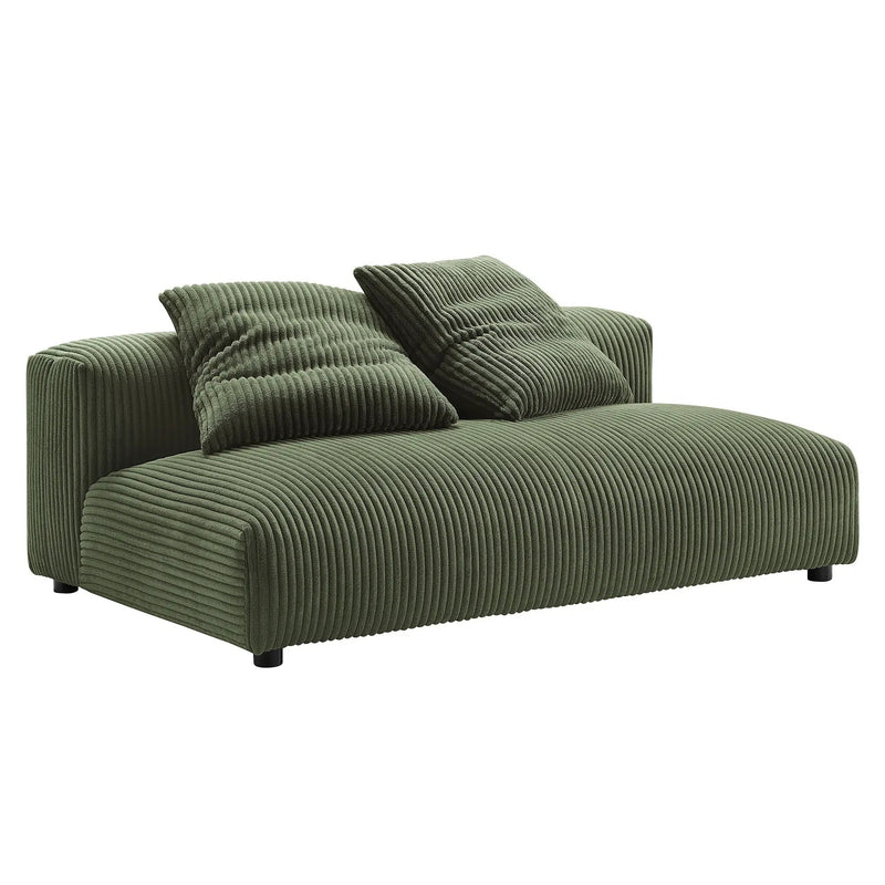 Solace 4-Piece Modular Corduroy Upholstered Sectional Sofa With Ottoman by HouseOfZazla