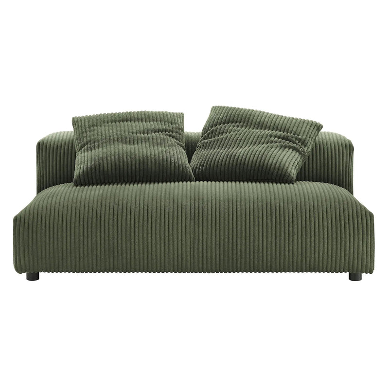 Solace Modular Corduroy Upholstered Armless Loveseat by Modway by HouseOfZazla