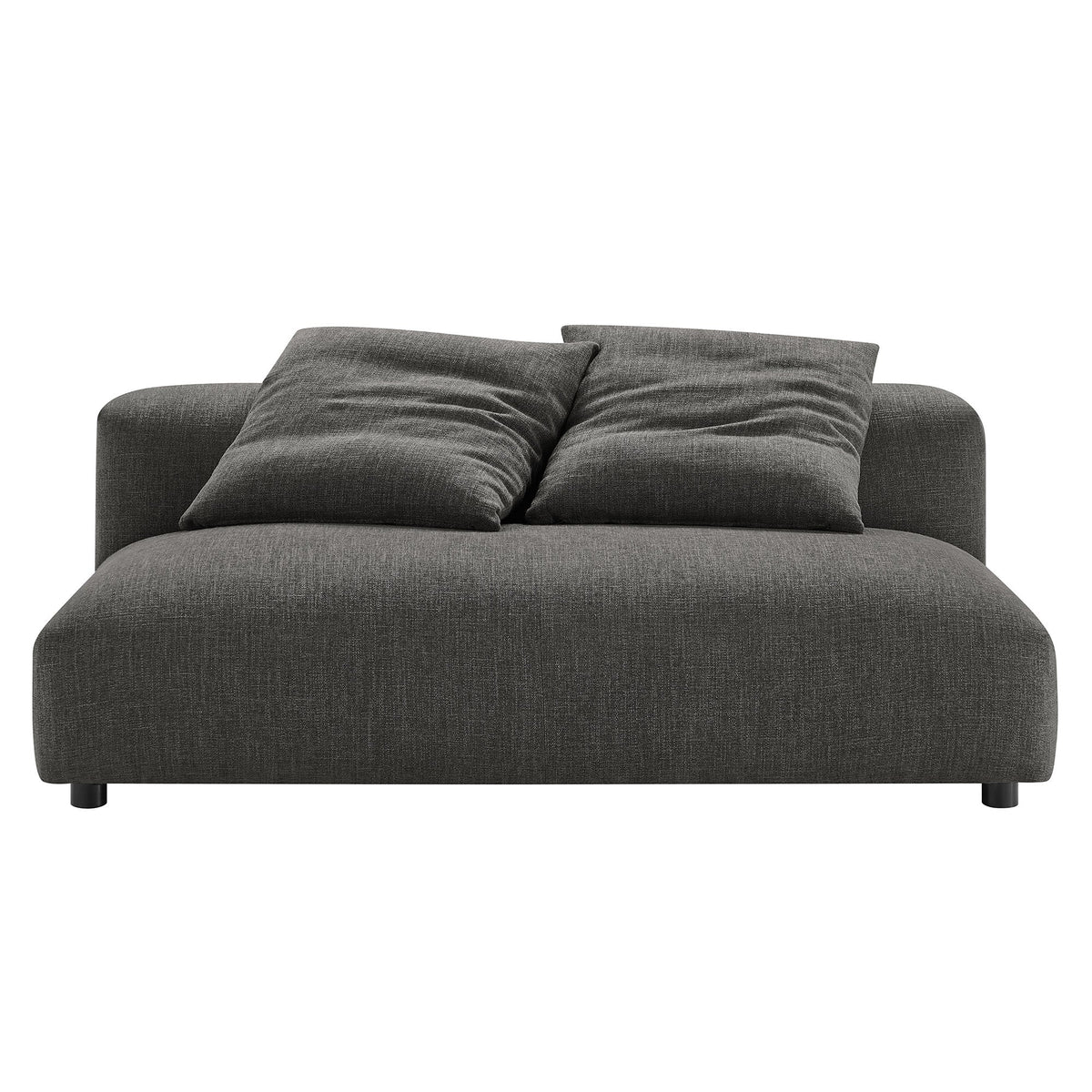 Solace Modular Upholstered Fabric Armless Loveseat and Ottoman Set by Modway, photo 6 of 30