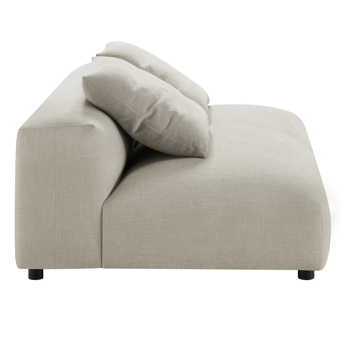 Solace Modular Upholstered Fabric Armless Loveseat and Ottoman Set by Modway, photo 15 of 30