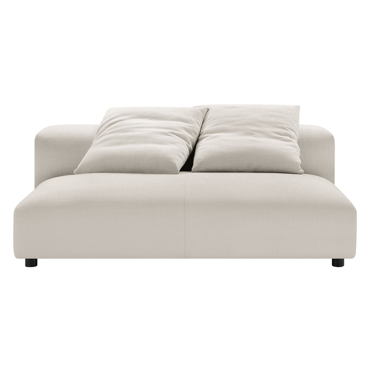 Solace Modular Upholstered Fabric Armless Loveseat and Ottoman Set by Modway, photo 26 of 30