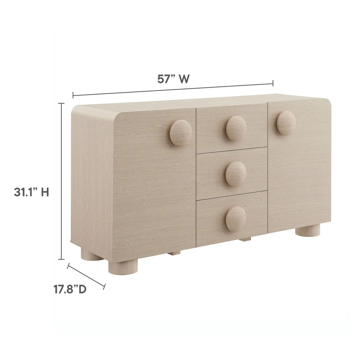 Sonnet 57" Sideboard Storage Cabinet by Modway by HouseOfZazla