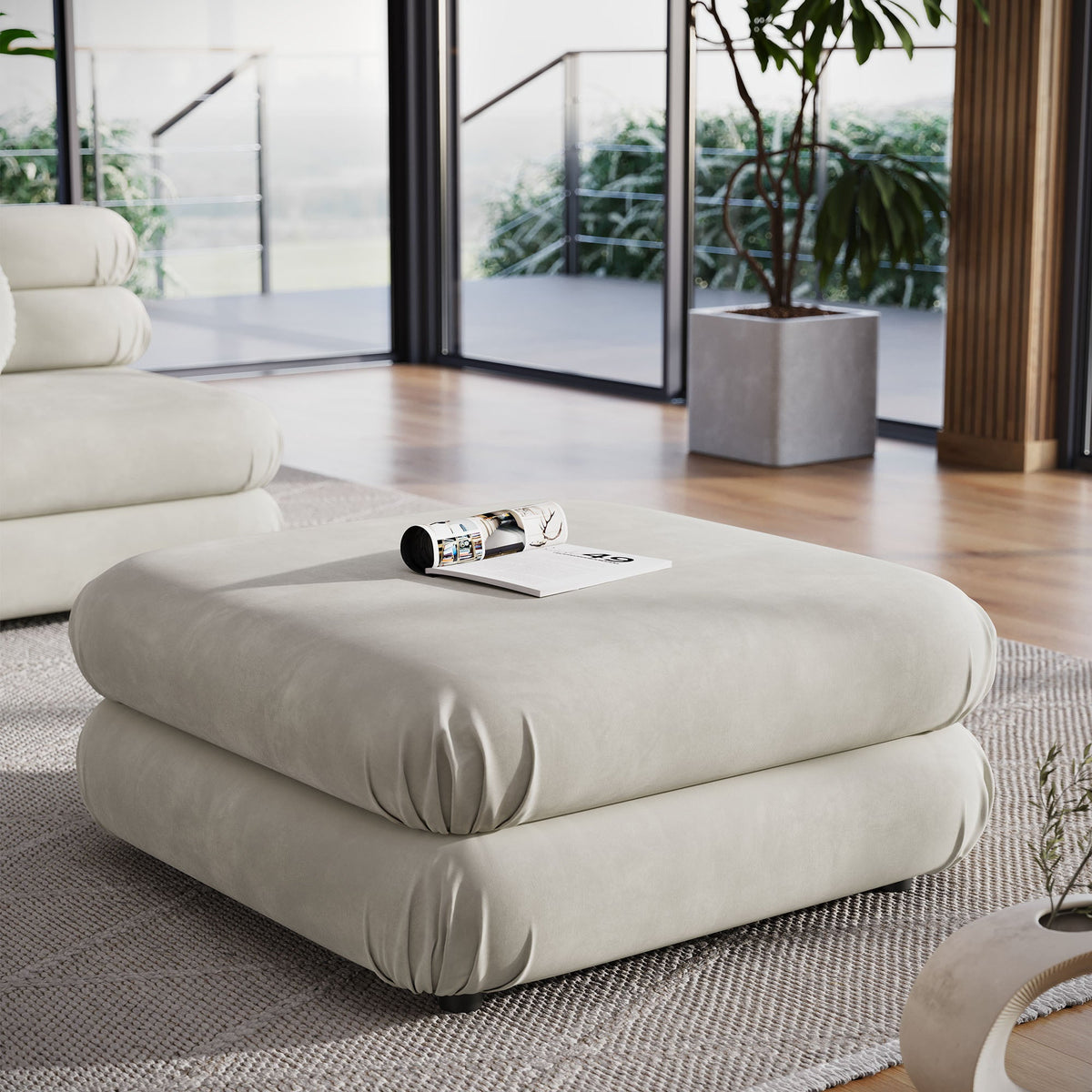 Jubilee Modular Performance Velvet Ottoman by Modway, photo 7 of 27
