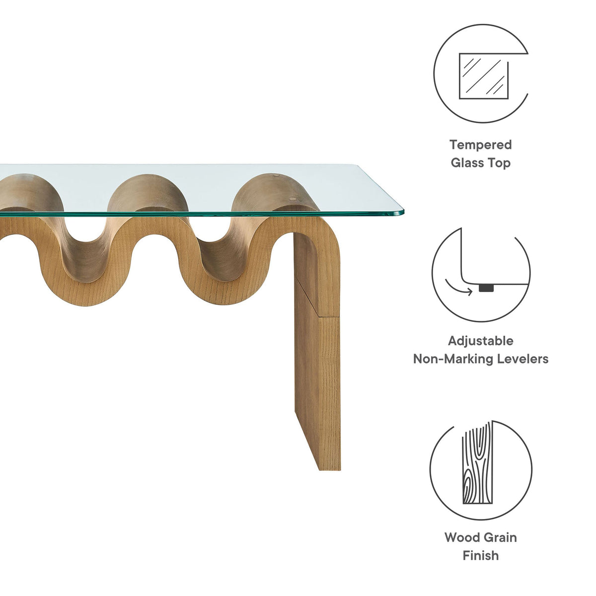 Ondine Glass Top Coffee Table by Modway, photo 12 of 40