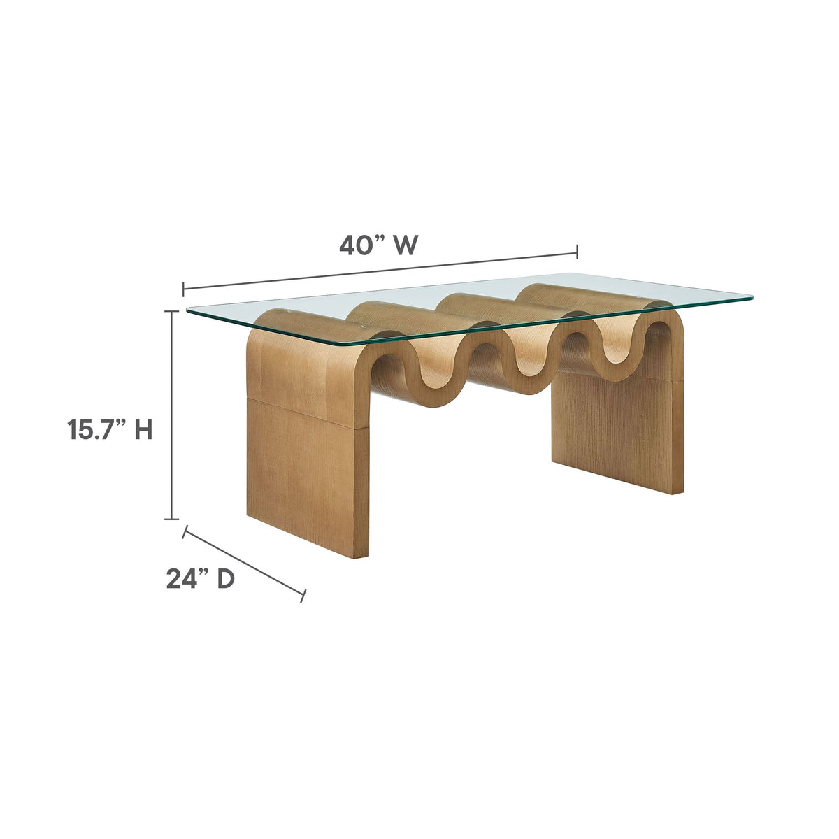 Ondine Glass Top Coffee Table by Modway, photo 13 of 40