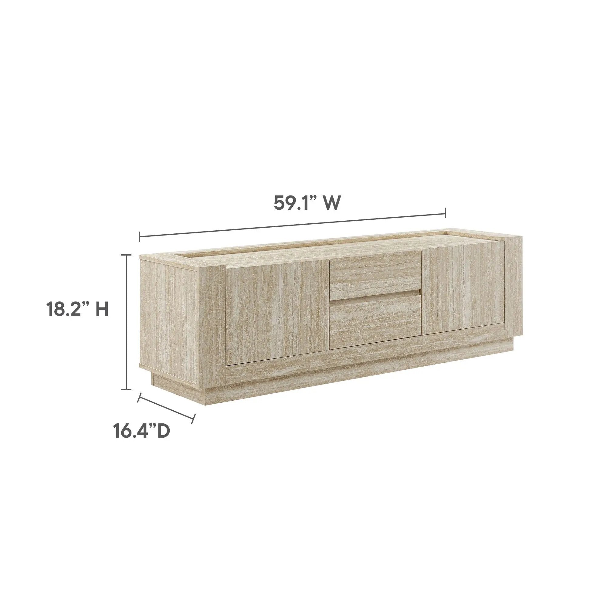 Hollis 59" Travertine TV Stand by Modway by HouseOfZazla