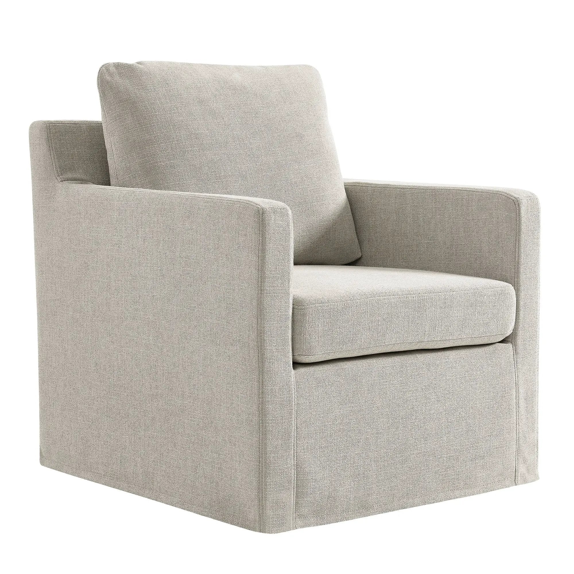 Serene Fabric Slipcovered Swivel Armchair by Modway by HouseOfZazla
