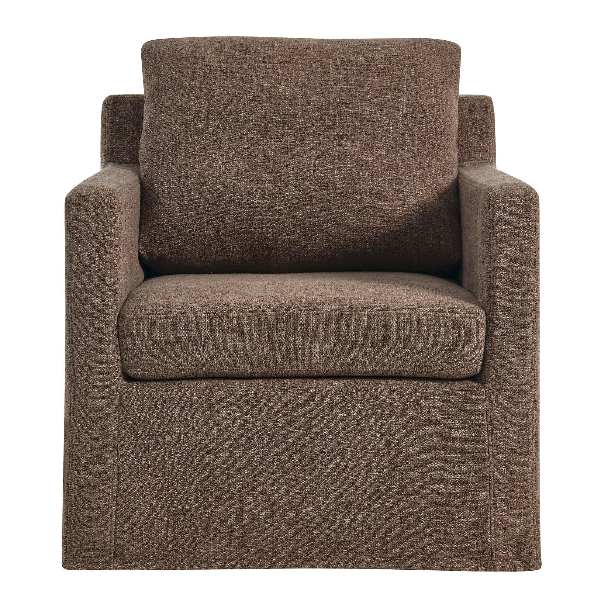Serene Fabric Slipcovered Swivel Armchair by Modway by HouseOfZazla