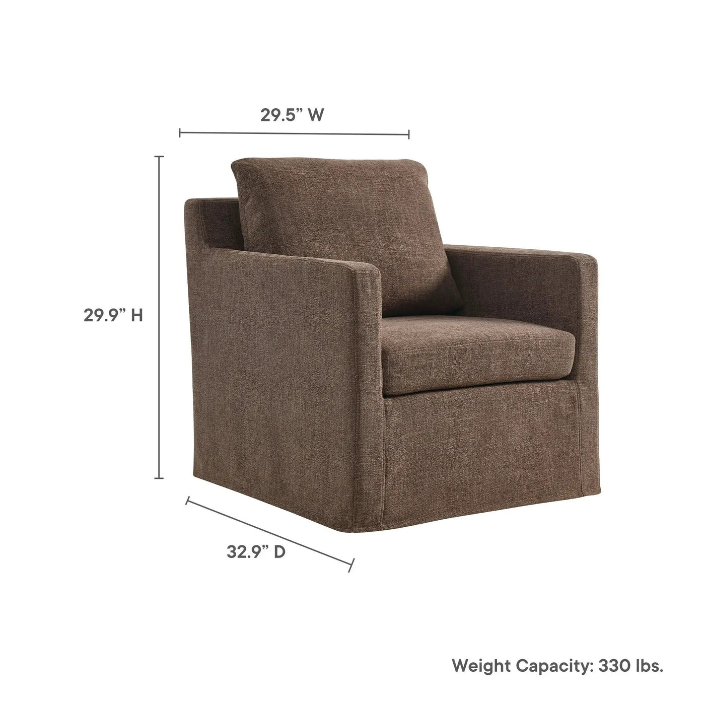 Serene Fabric Slipcovered Swivel Armchair by Modway by HouseOfZazla
