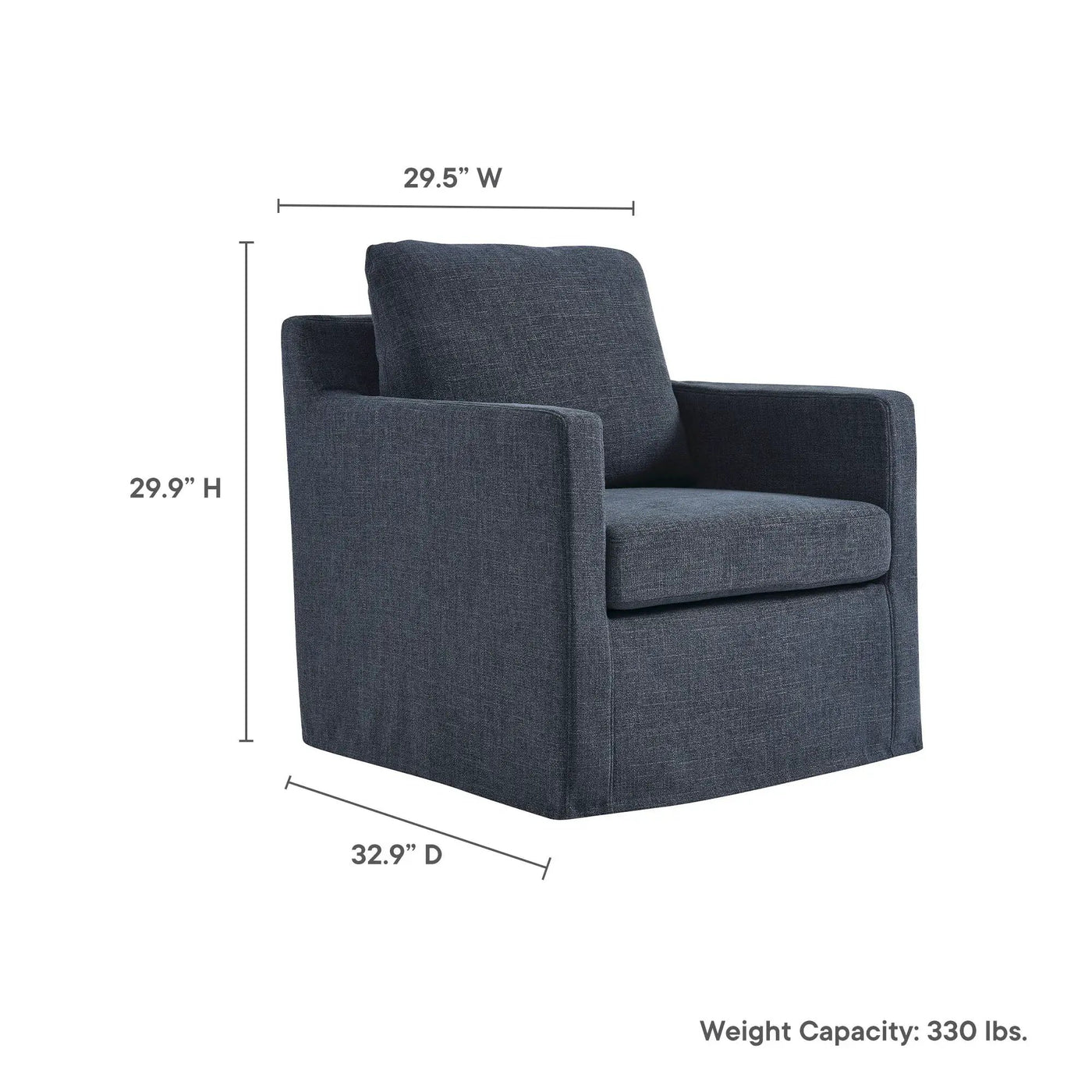 Serene Fabric Slipcovered Swivel Armchair by Modway by HouseOfZazla