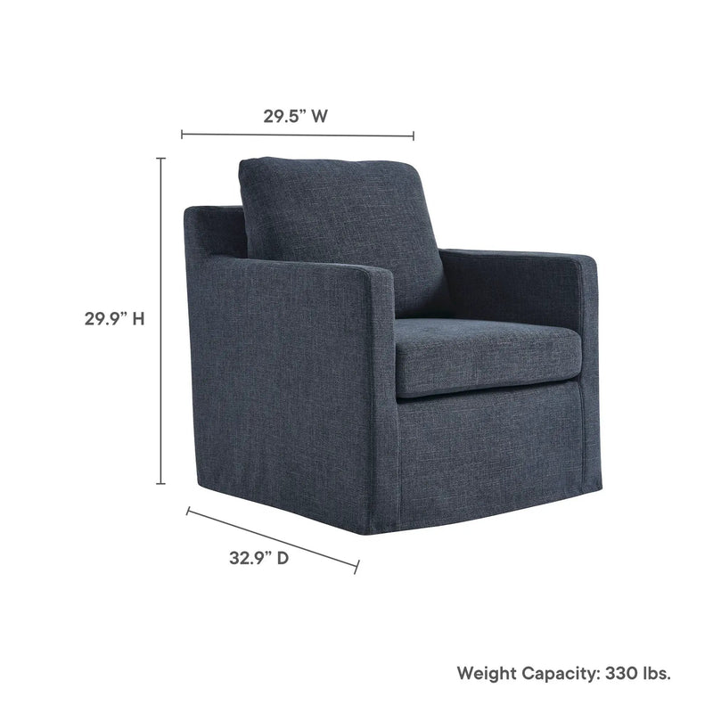 Serene Fabric Slipcovered Swivel Armchair by Modway by HouseOfZazla