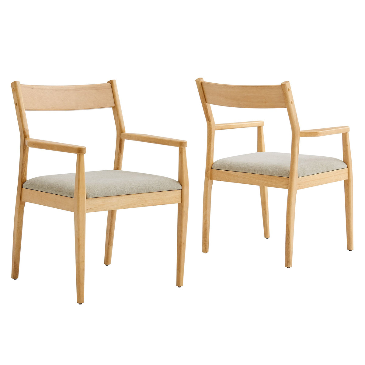 Solara 7-Piece Wood Dining Set with Fabric Upholstered Armchairs by Modway, photo 8 of 24