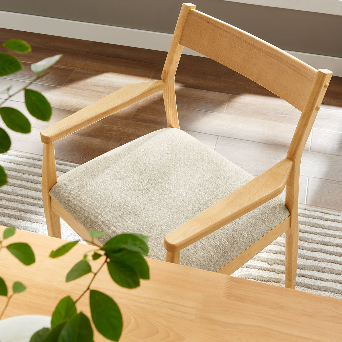 Solara Fabric Wood Dining Armchairs Set of 2 by Modway, photo 10 of 20