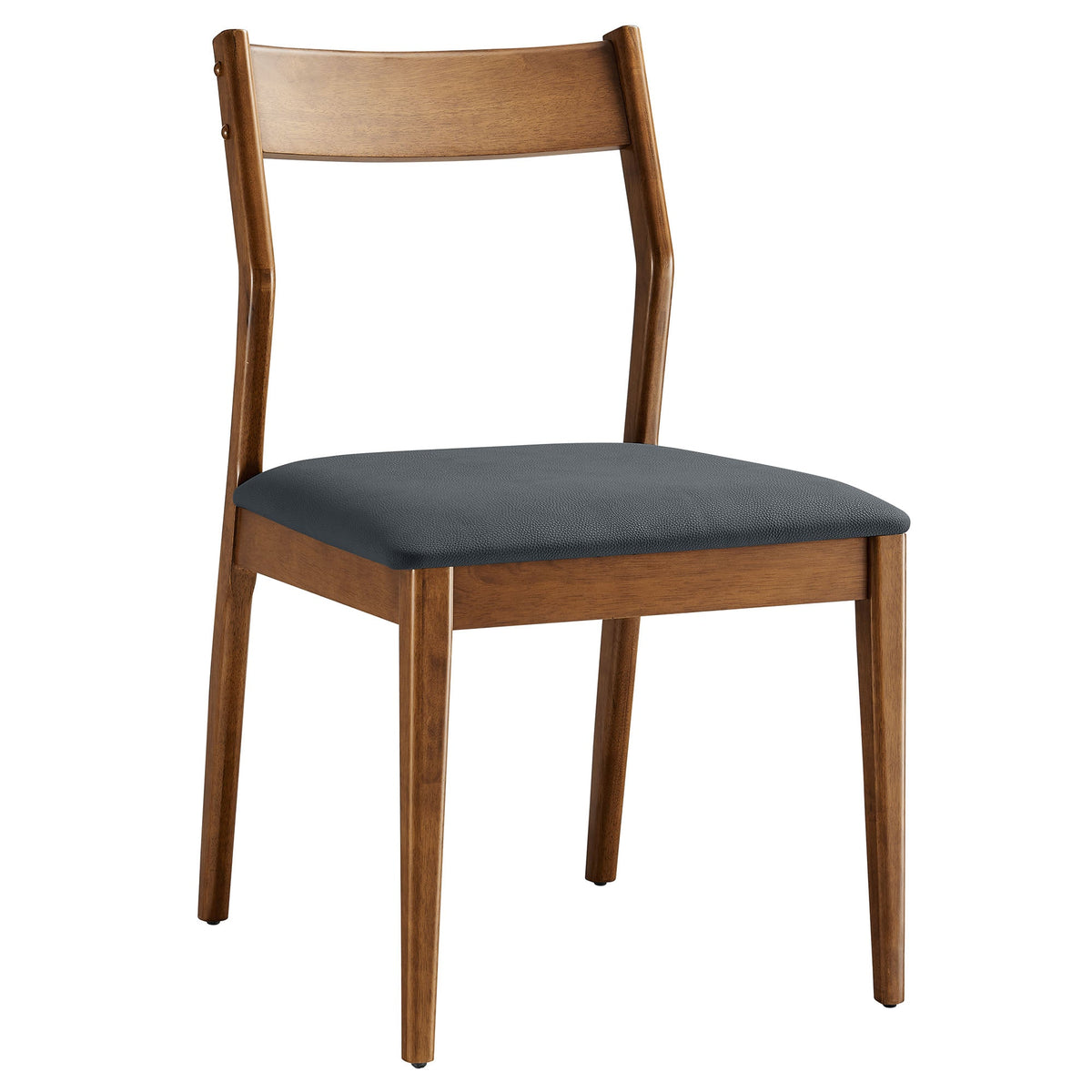 Solara Vegan Leather Wood Dining Side Chairs Set of 2 by Modway, photo 4 of 10