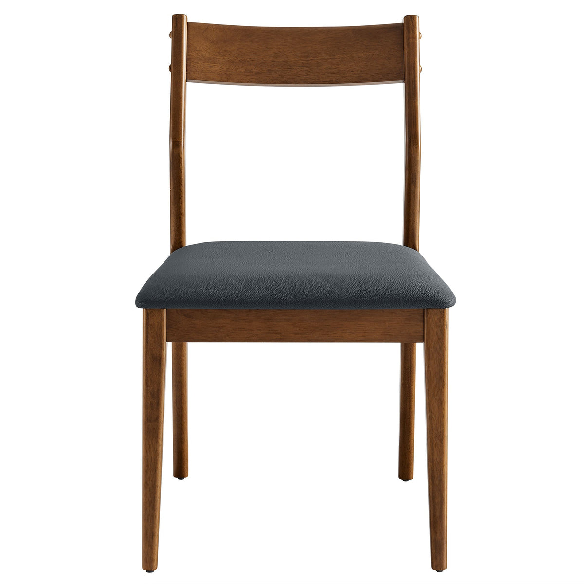 Solara Vegan Leather Wood Dining Side Chairs Set of 2 by Modway, photo 7 of 10