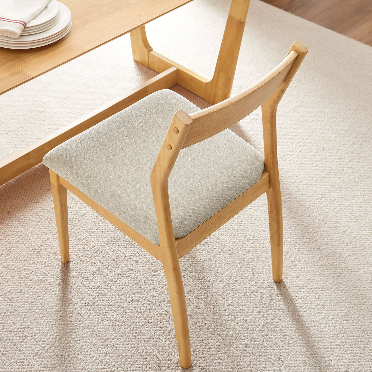 Solara Fabric Wood Dining Side Chairs Set of 2 by Modway, photo 10 of 20
