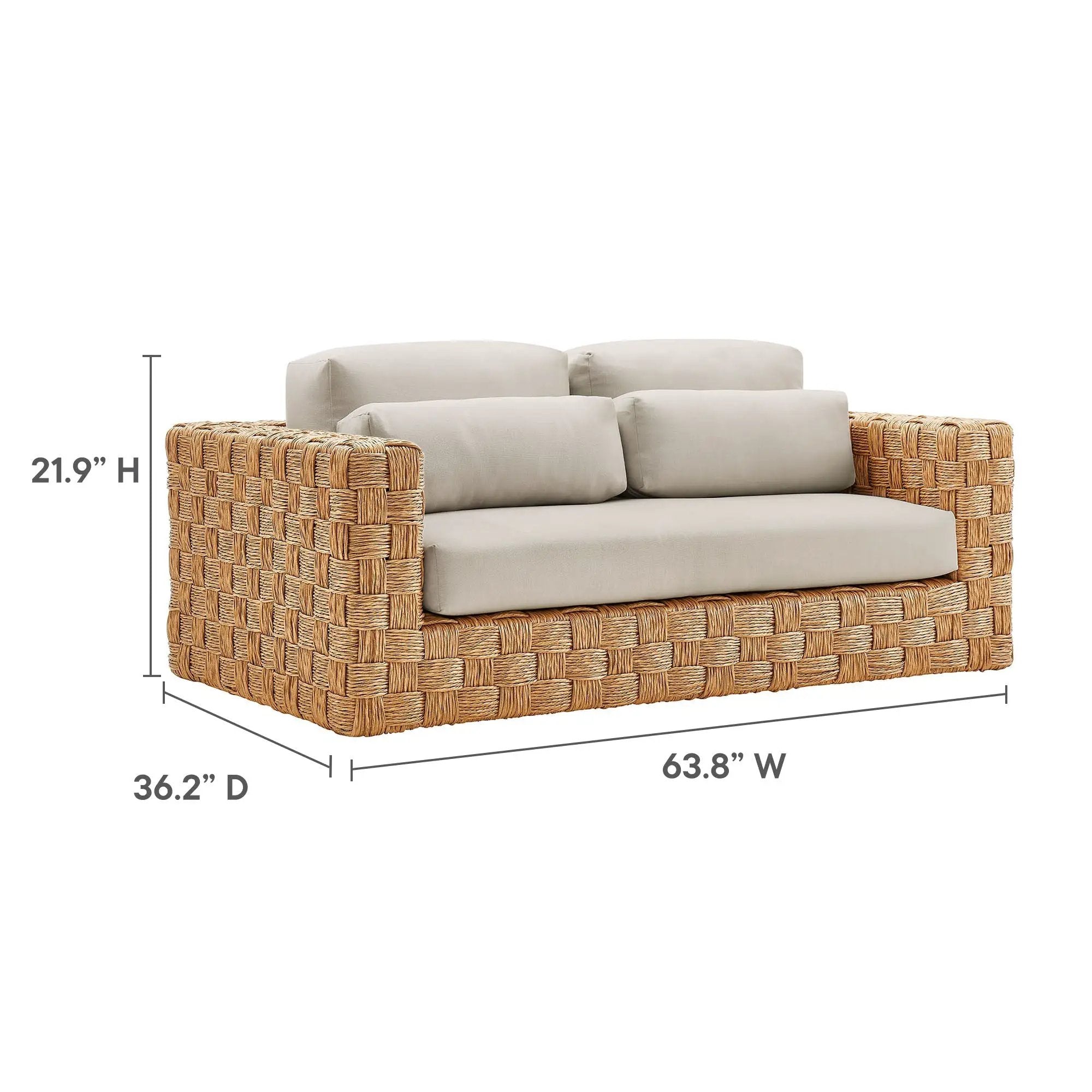 Thames Outdoor Patio Wicker Loveseat by Modway by HouseOfZazla
