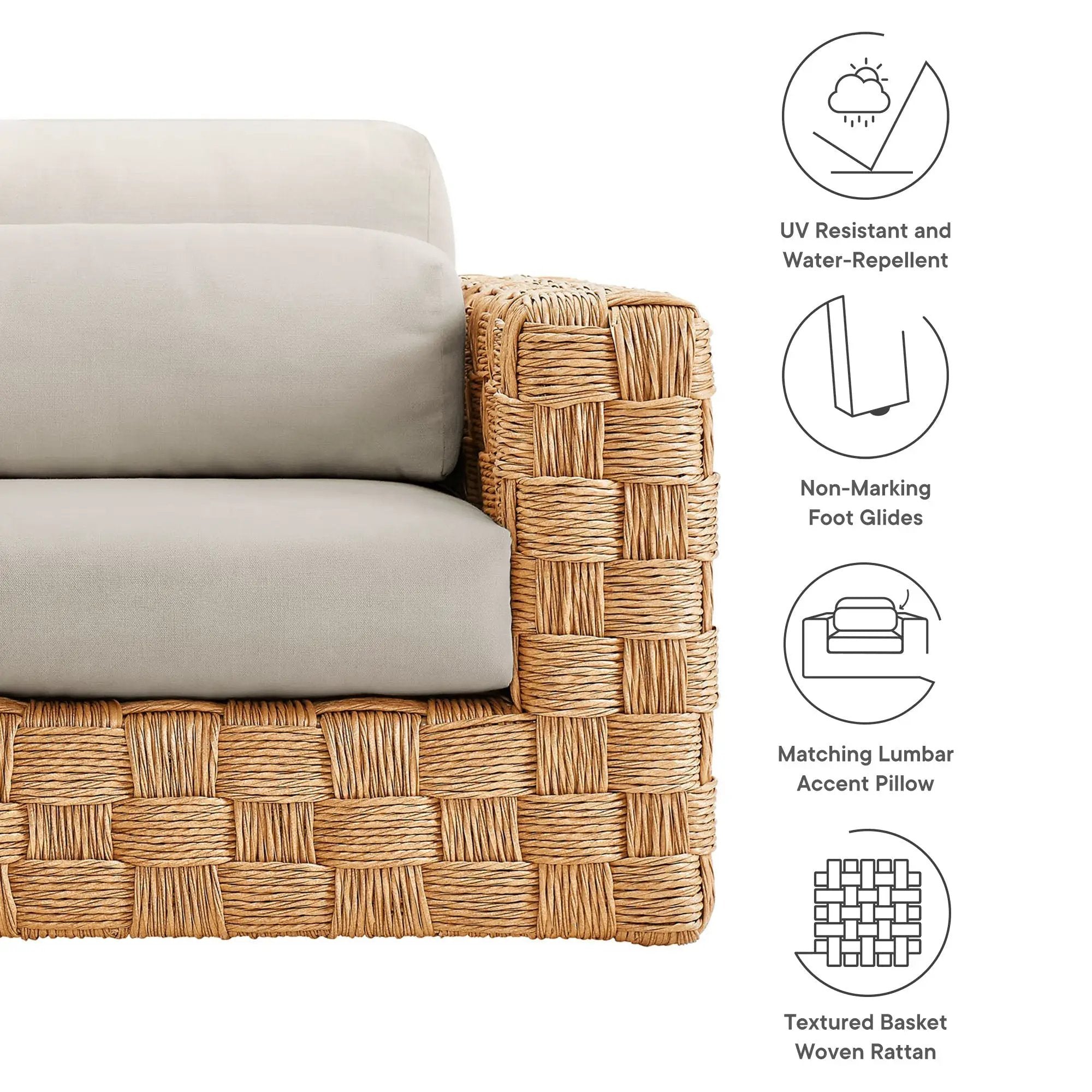 Thames Outdoor Patio Rattan Armchair by Modway by HouseOfZazla