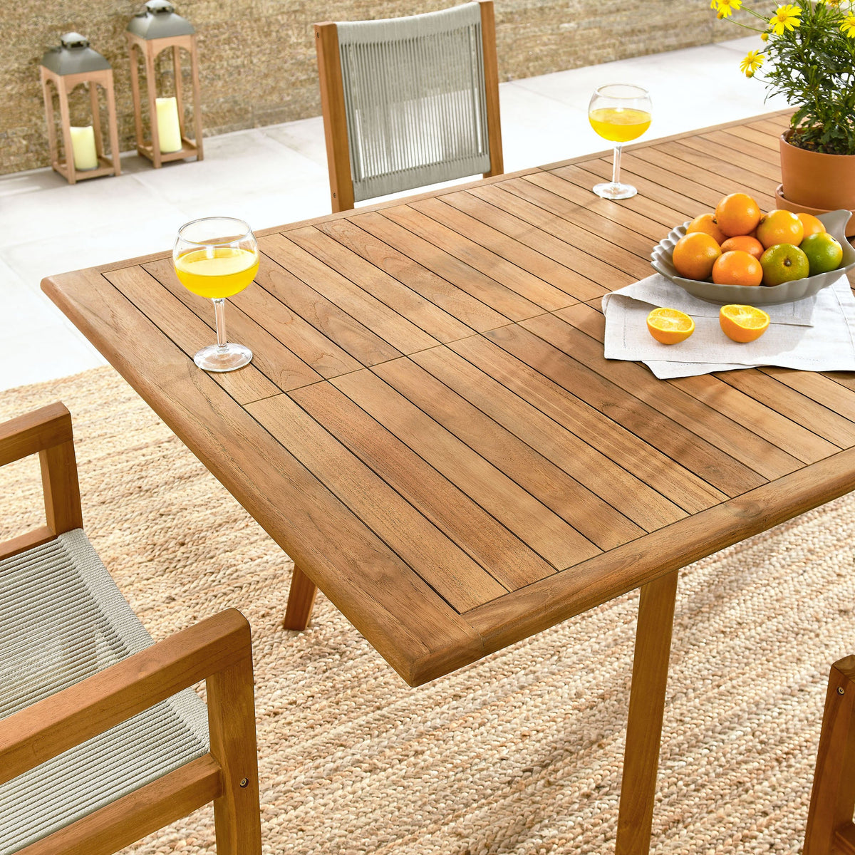 Vienna 7-Piece Outdoor Patio Teak and Rope Dining Set by Modway, photo 29 of 29