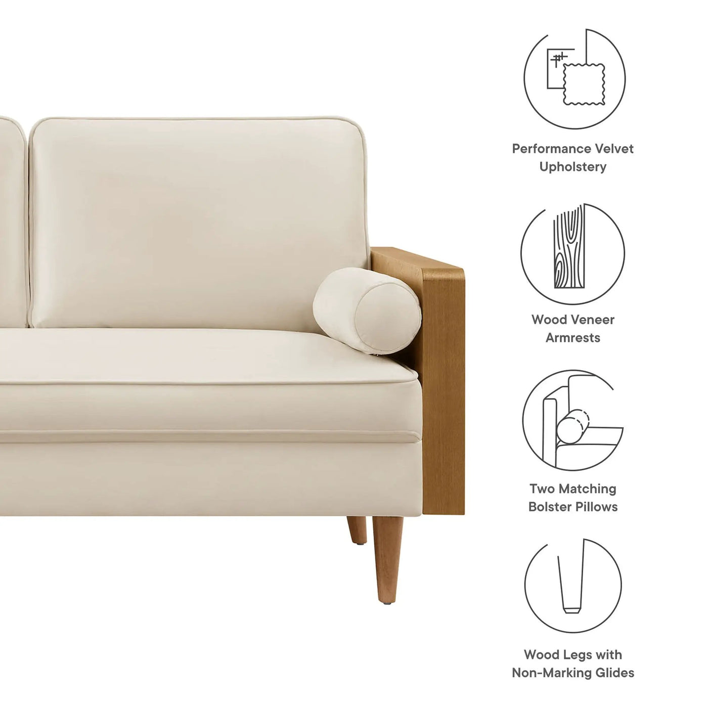Kellan Performance Velvet Loveseat by Modway by HouseOfZazla