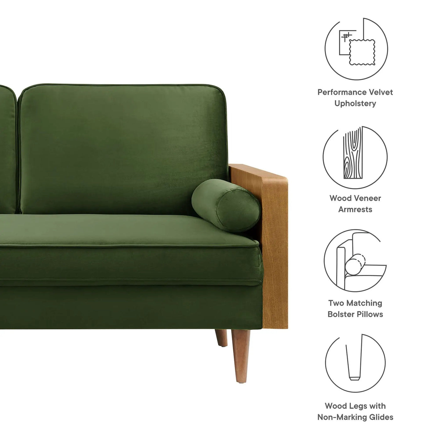 Kellan Performance Velvet Loveseat by Modway by HouseOfZazla
