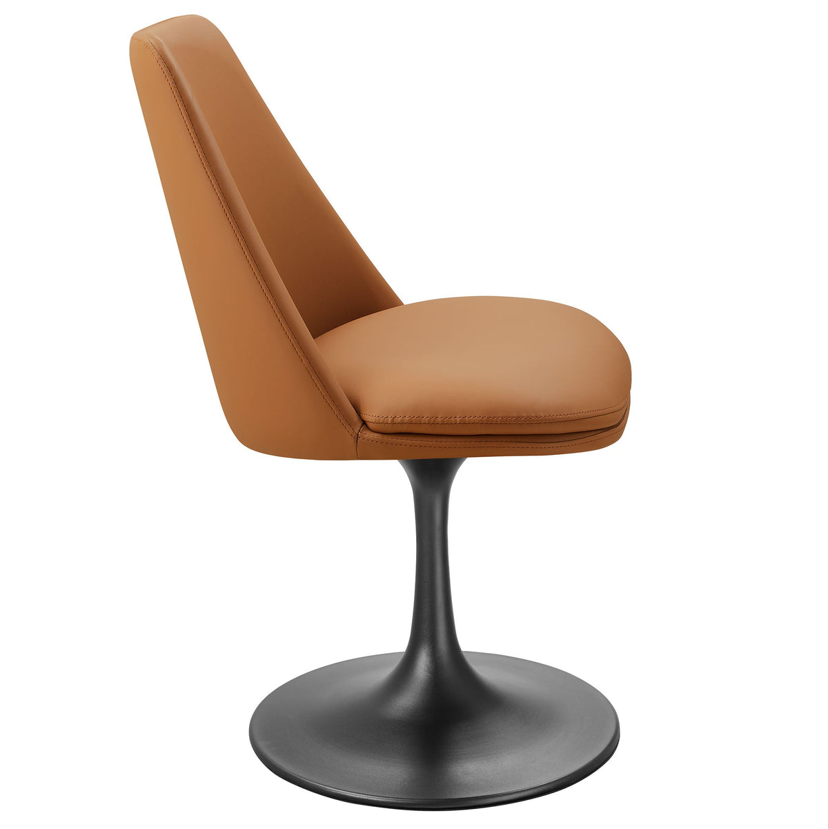 Lippa Swivel Dining Vegan Leather Side Chair by Modway, photo 4 of 20