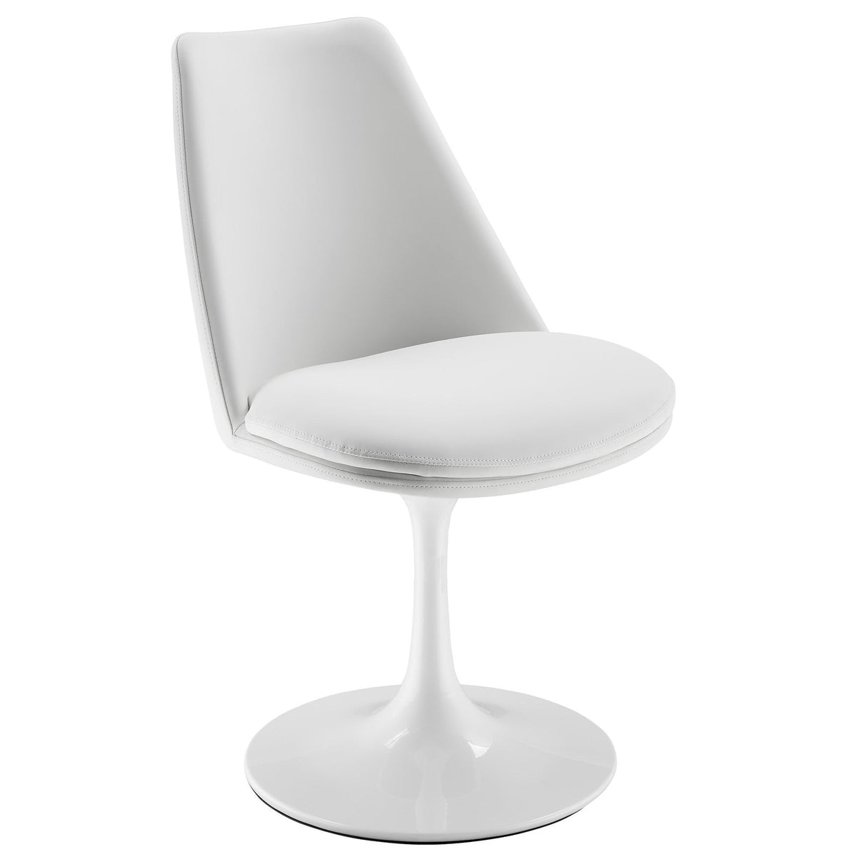 Lippa Swivel Dining Vegan Leather Side Chair by Modway, photo 11 of 20