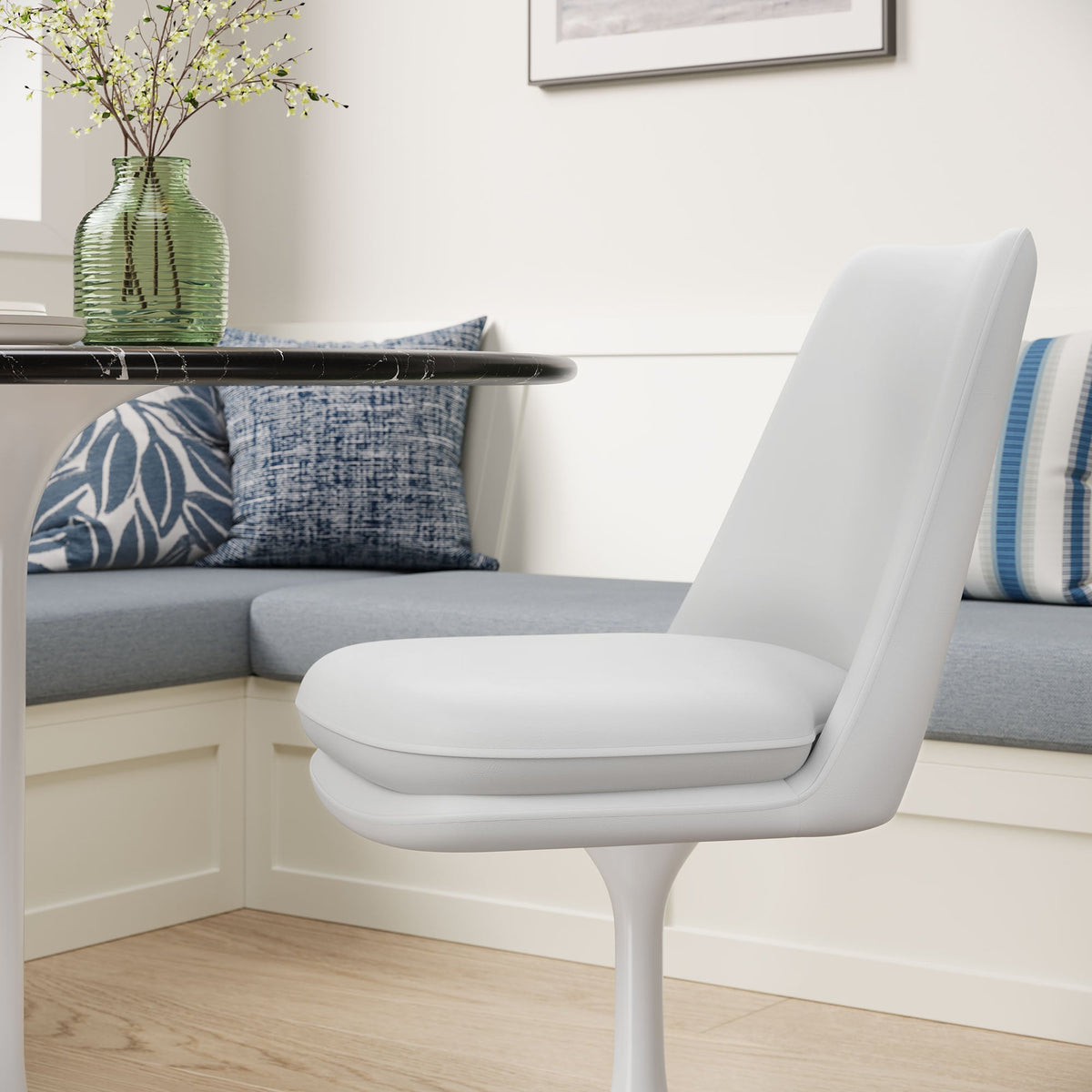 Lippa Swivel Dining Vegan Leather Side Chair by Modway, photo 20 of 20