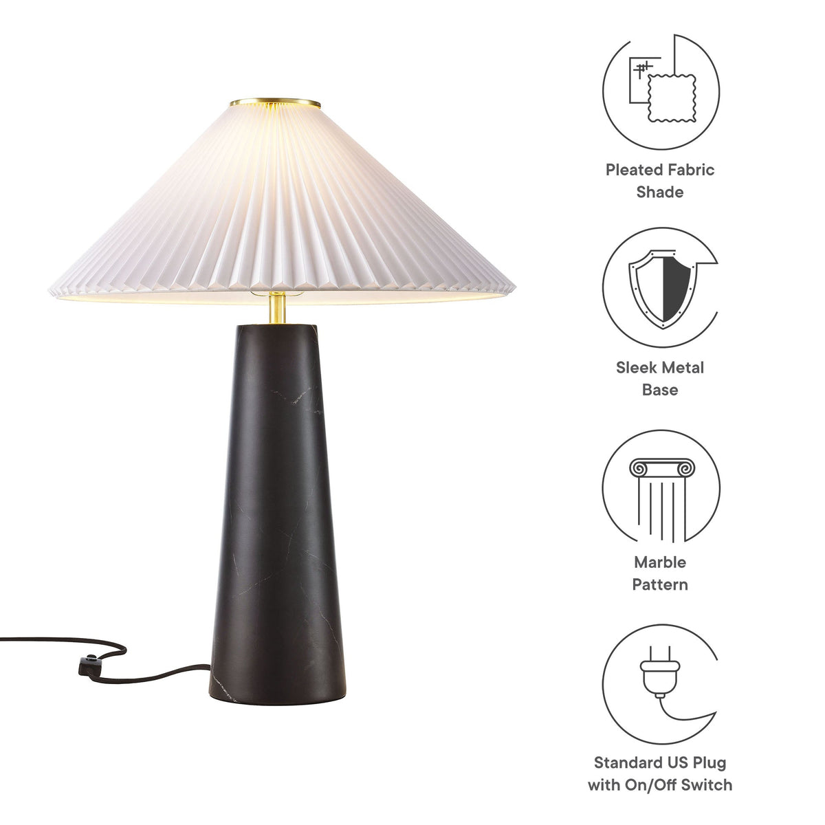 Nera Marble Table Lamp by Modway, photo 3 of 33