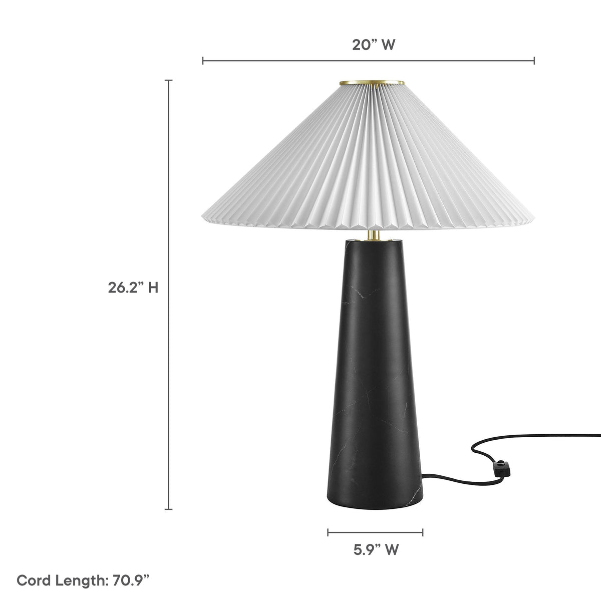 Nera Marble Table Lamp by Modway, photo 4 of 33