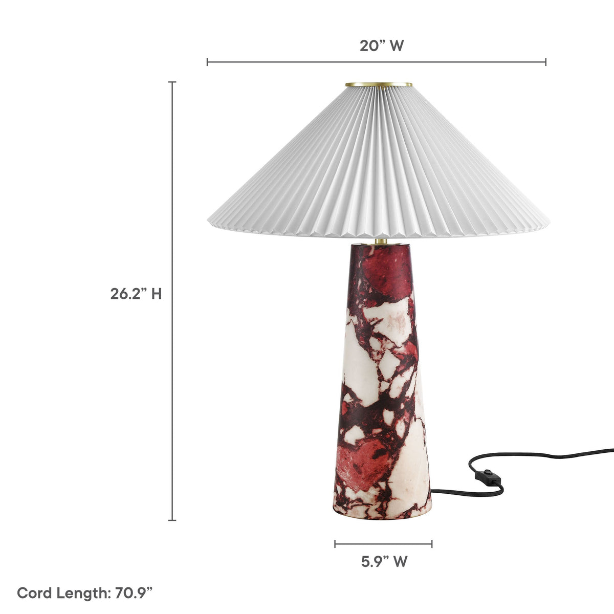 Nera Marble Table Lamp by Modway, photo 13 of 33