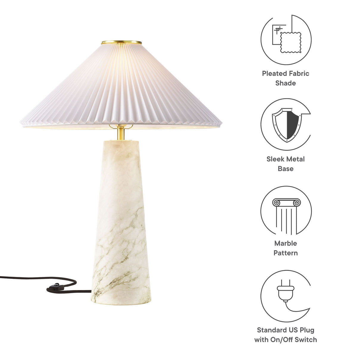 Nera Marble Table Lamp by Modway, photo 25 of 33