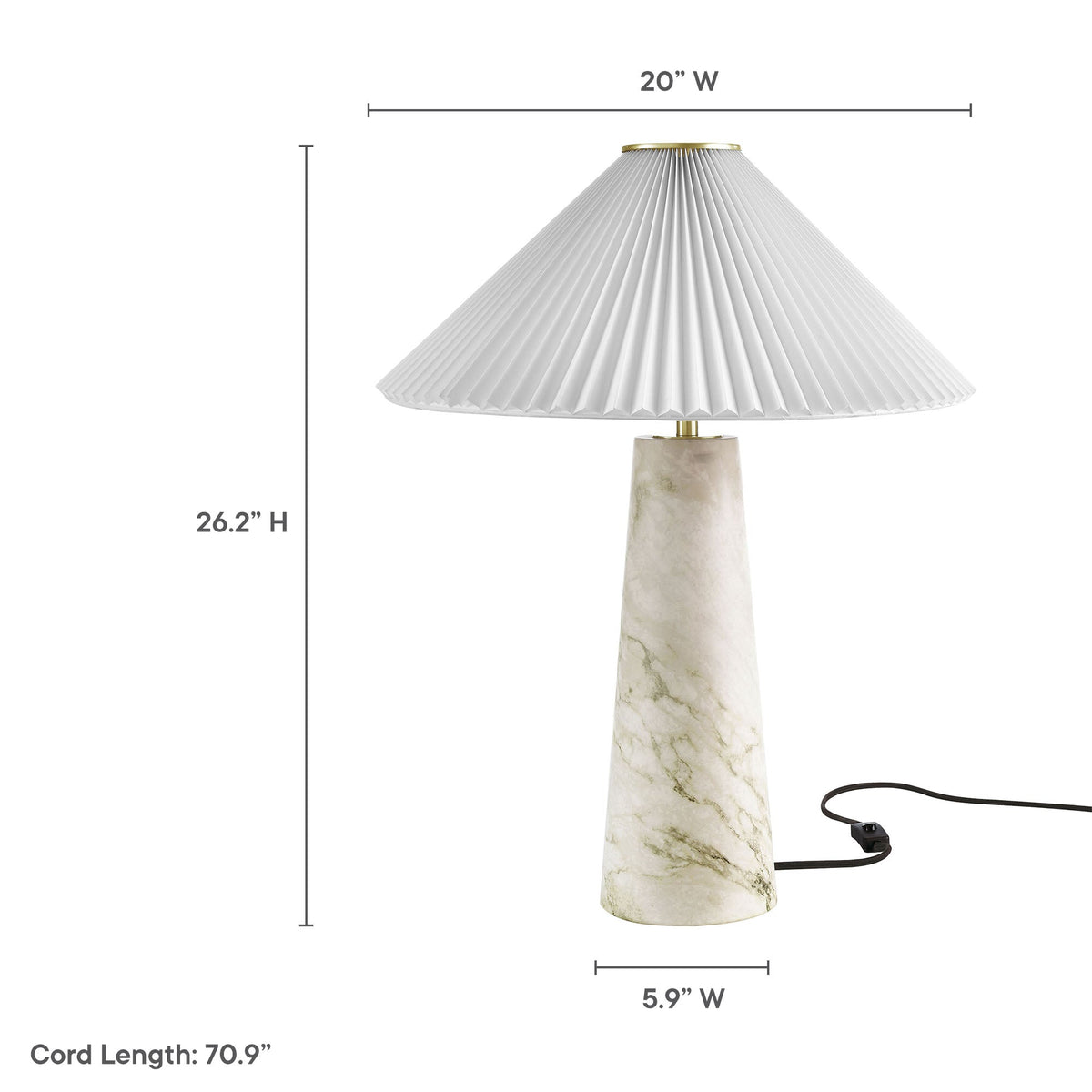 Nera Marble Table Lamp by Modway, photo 26 of 33