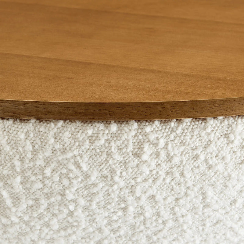 Tridome Round Boucle Upholstered Storage Coffee Table by Modway by HouseOfZazla