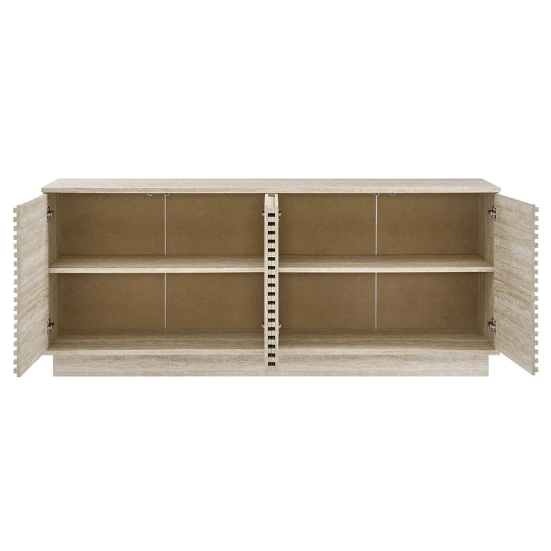 Render 70" Faux Travertine Sideboard Cabinet TV Stand by Modway by HouseOfZazla